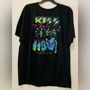 KISS Destroy Men's 3XL Band Graphic Tee Black